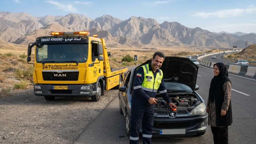 امداد خودرو شبانه روزی در نیشابور با خدمات یدک کش و مکانیک سیار